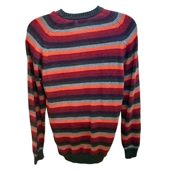 St. John's Bay Classic Striped Cotton Crewneck Sweater Size M Normcore Fall New - Picture 2 of 7
